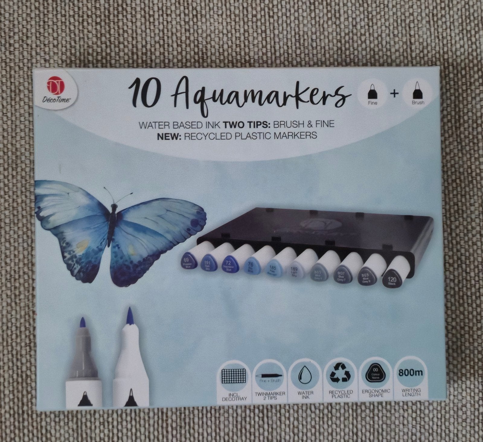 10 aquamarkers nieuw! Grijstinten., Ophalen of Verzenden, Zo goed als nieuw