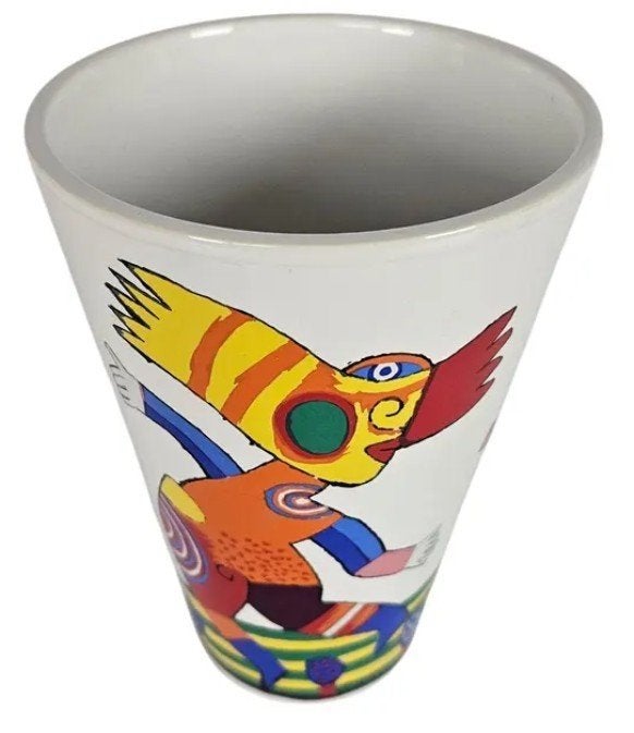 Vaas van de Nederlandse beeldend kunstenaar Clémence Briels., Ophalen, Meerkleurig, Vaas, 18 cm