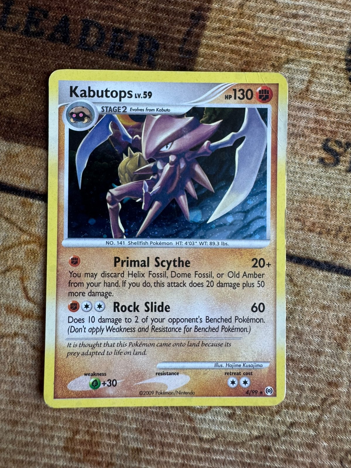 Kabutops, Ophalen of Verzenden, Gebruikt, Losse kaart, Foil
