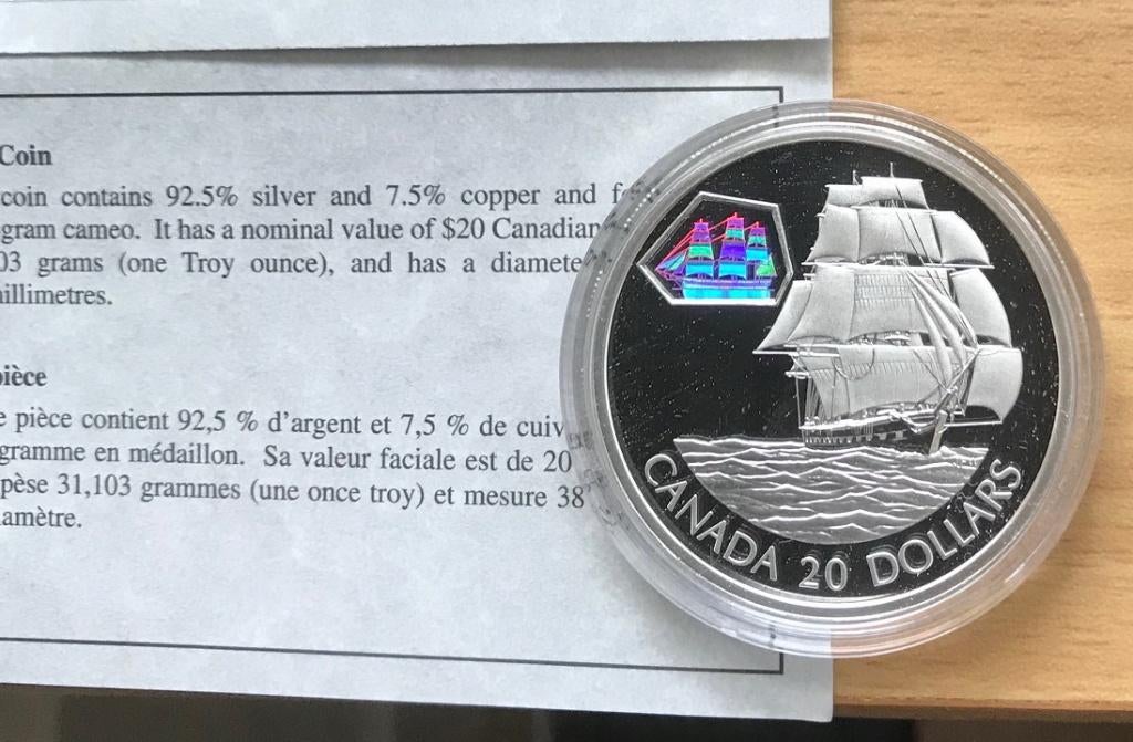 Canada - Silver 20 Dollar 2001 - The Marco Polo, Verzenden, Noord-Amerika, Setje, Zilver