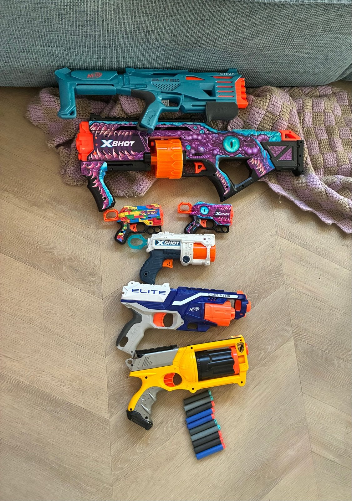 Mooie set Nerf en X-Shot pistolen met pijltjes, Ophalen of Verzenden, Gebruikt