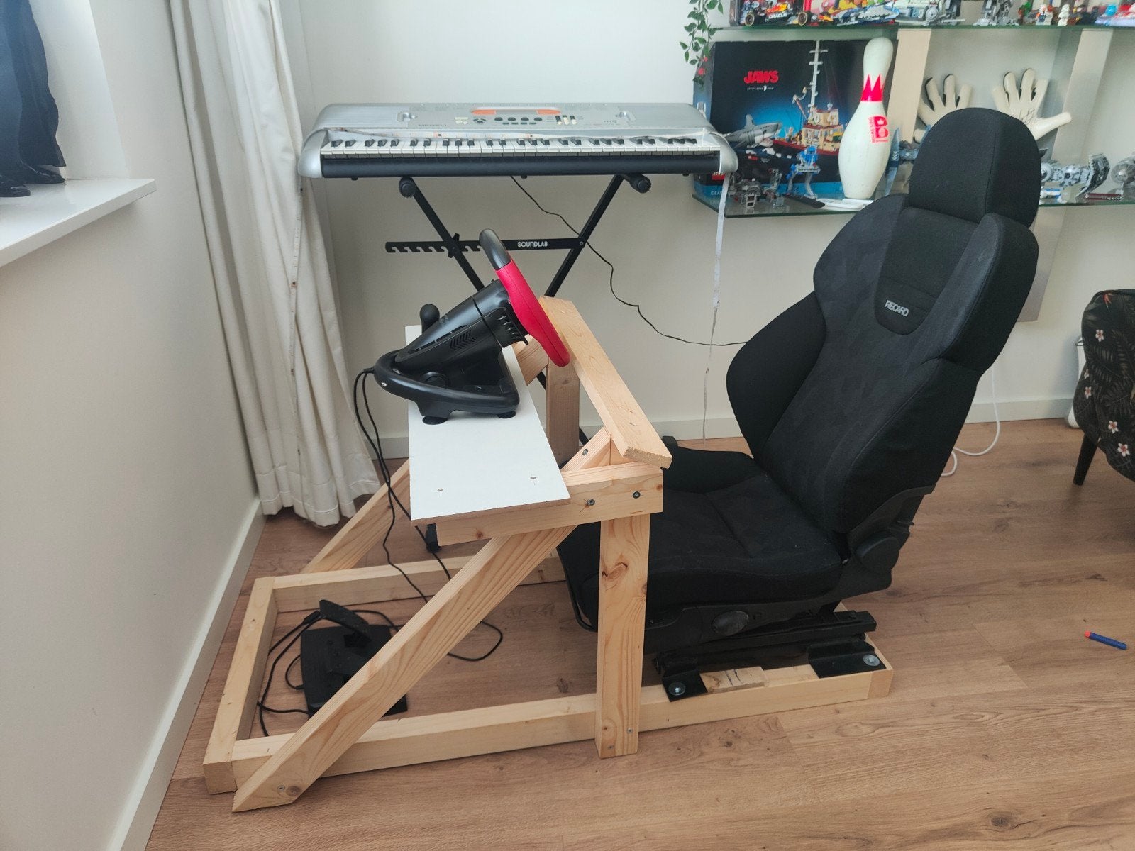 racing sim zelfgemaakt met recaro race stoel, Spelcomputers en Games, Spelcomputers | Overige Accessoires, Verstelbaar, Ophalen