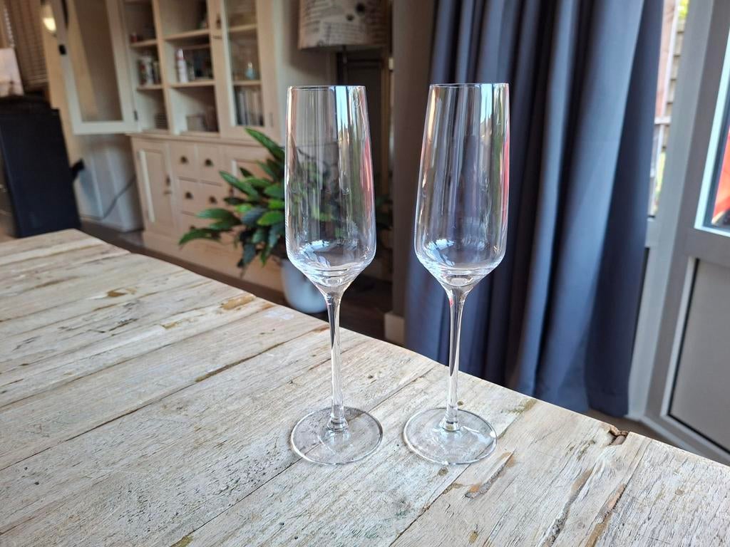 2 Stölzle Lausitz Experience Champagneglazen, Glas of Glazen, Ophalen of Verzenden, Effen, Glas