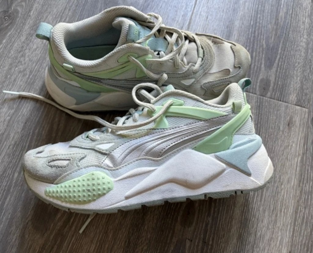 Puma RS-X sneakers – maat 38 – mintgroen/grijs, Overige kleuren, Puma, Ophalen of Verzenden, Sneakers of Gympen
