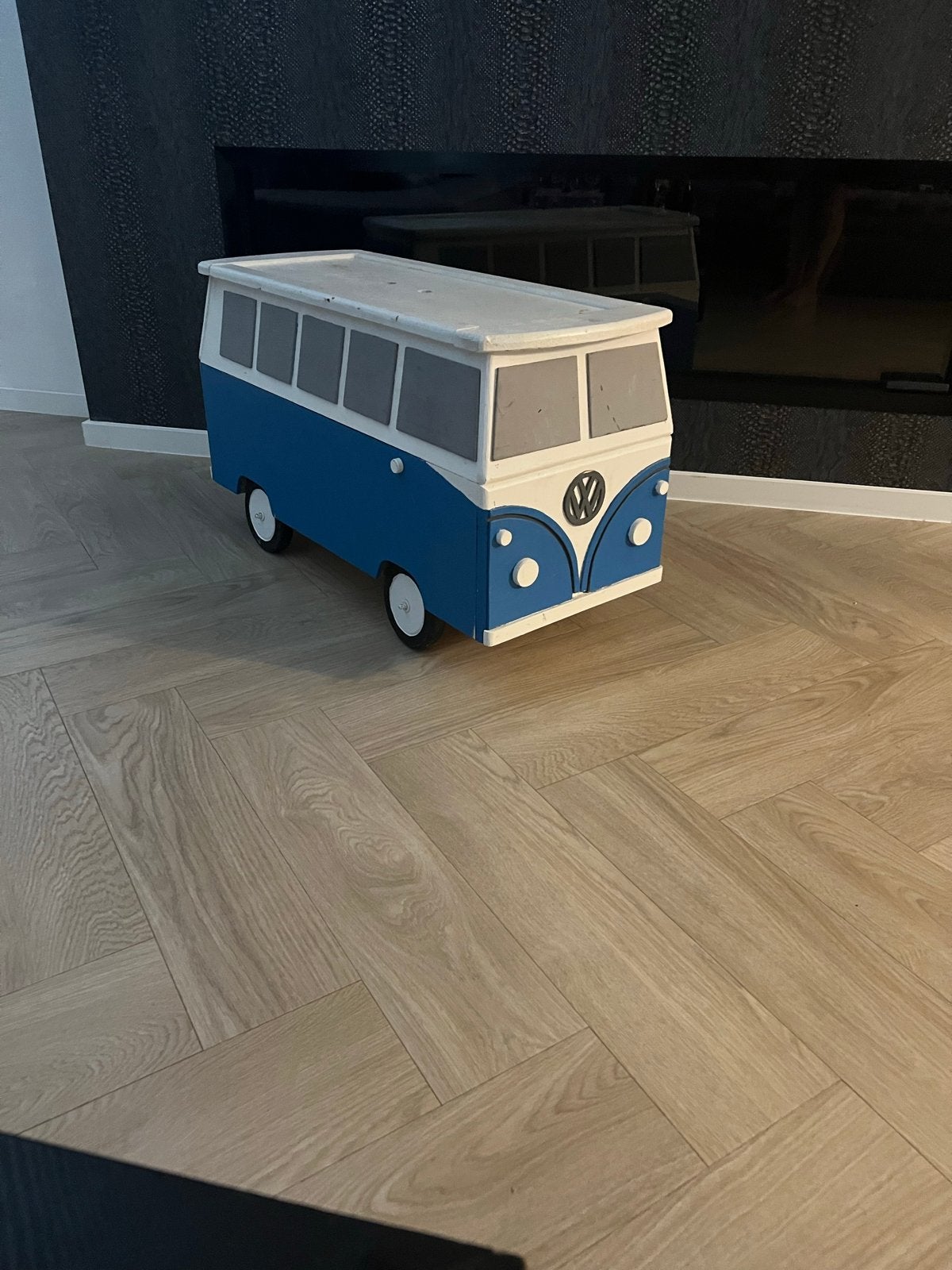 Houten speelgoedkist VW busje, Ophalen, Gebruikt