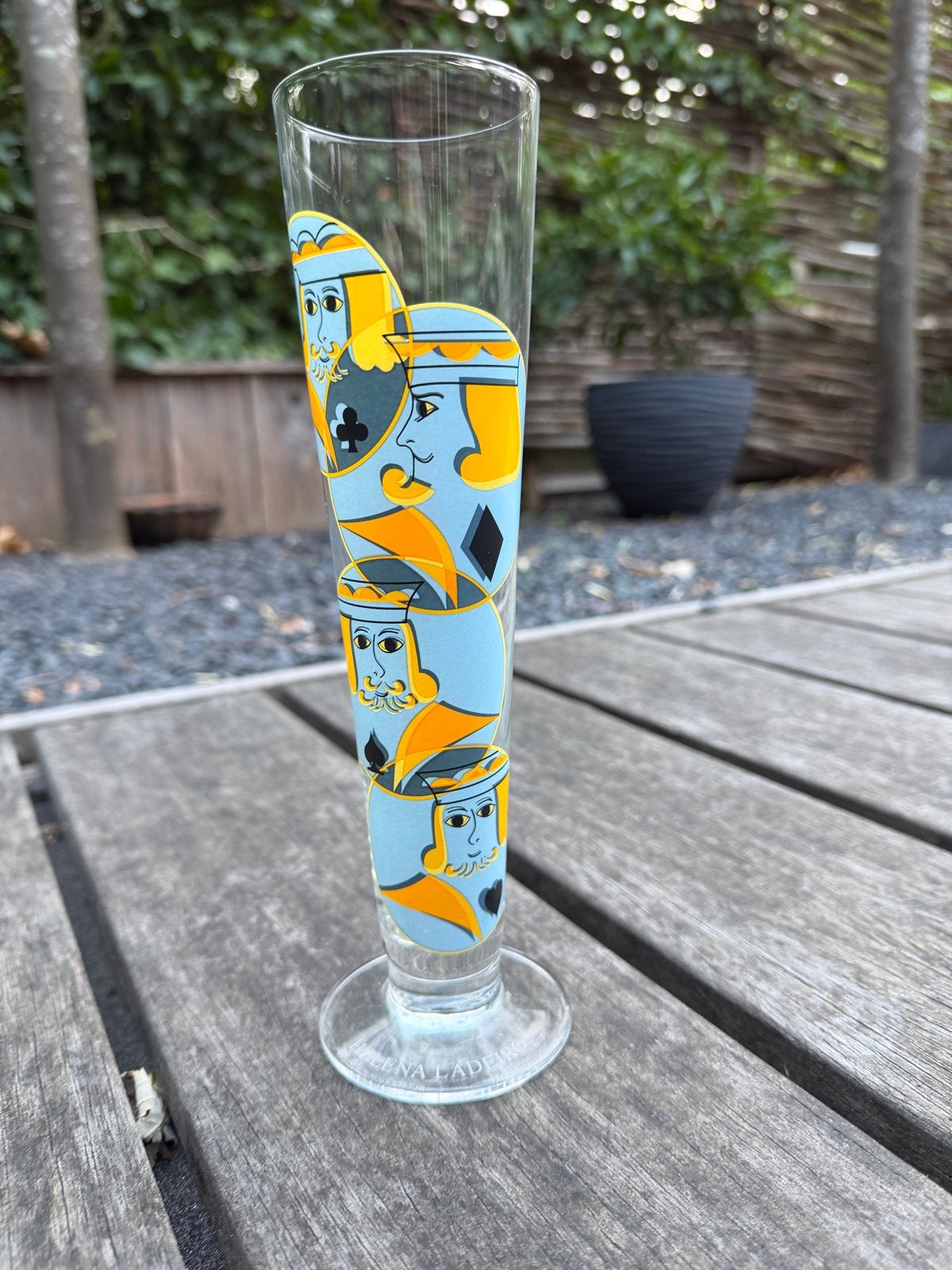 Ritzenhoff Bierglas Helena Ladeiro Koning Kaartspel Design, Antiek en Kunst, Ophalen