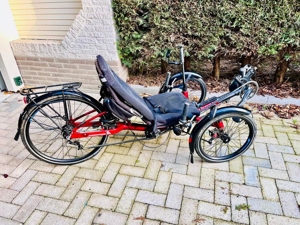 Trike HP Velotechnik Gekko fs26 met Pendix middenmoter, Fietsen en Brommers, Onderstuur, Zo goed als nieuw, Schijfrem, Ophalen
