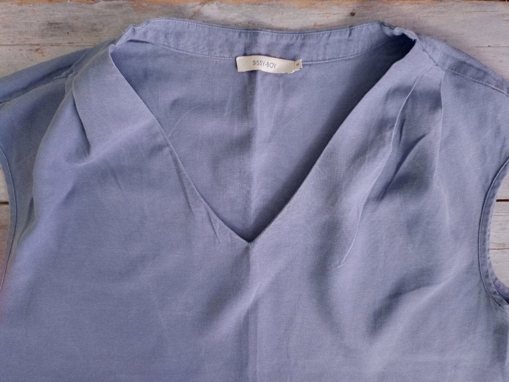 Sissy Boy top blouse linnen Lyocell M, Kleding | Dames, Tops, Maat 38/40 (M), Blauw, Ophalen of Verzenden, Zo goed als nieuw