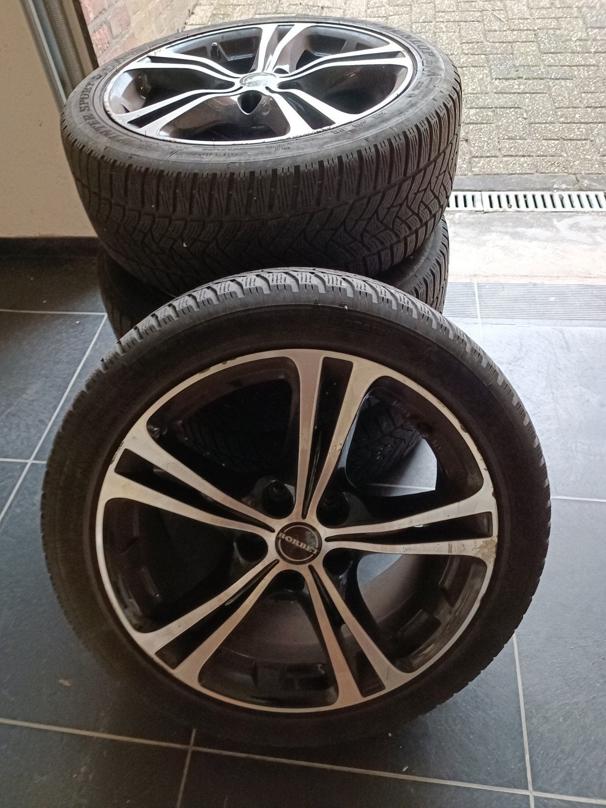 set winterbanden op aluminium velgen t.b.v Peugeot 308sw, Ophalen, Banden en Velgen, 17 inch, Winterbanden