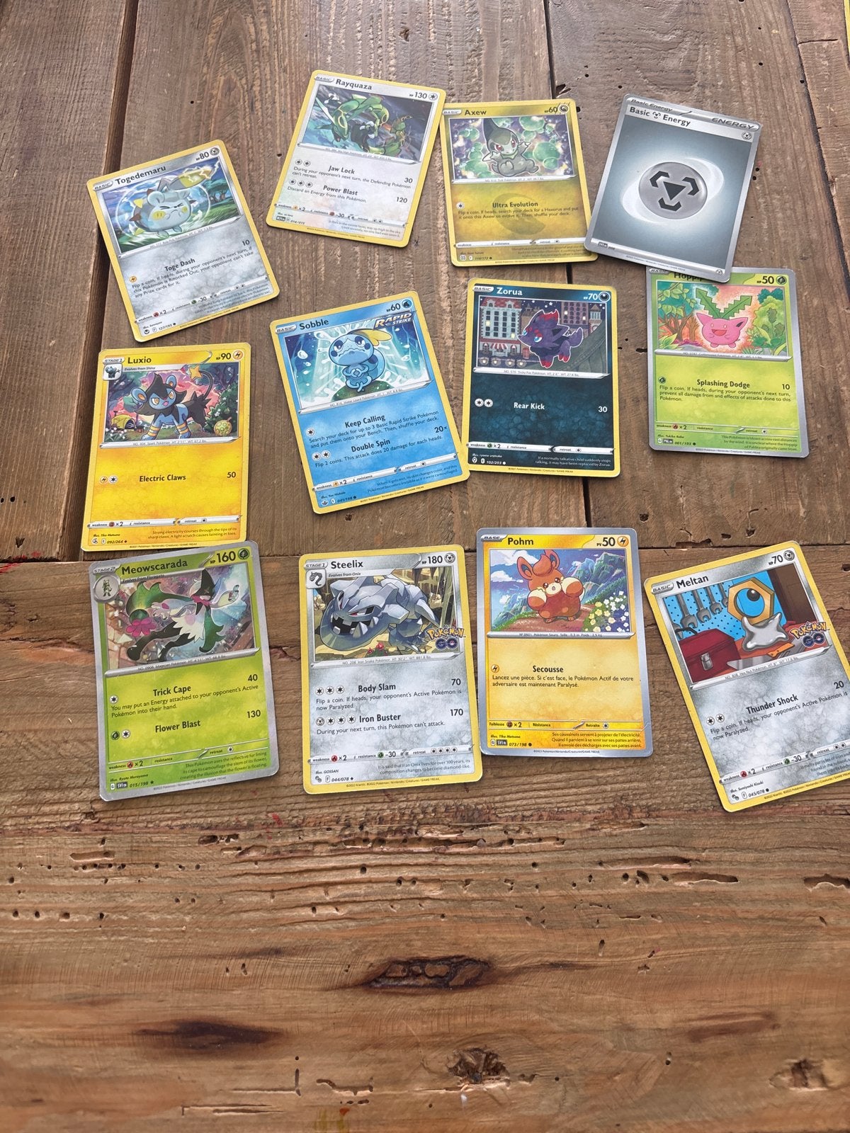Pokémon set van 12 kaarten, Ophalen of Verzenden, Gebruikt, Meerdere kaarten