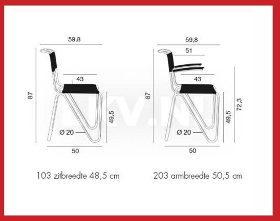 Gispen diagonaalstoel model 103 / 203  ( licht gebruikt ), Ophalen, Gebruikt, Hout, Eén
