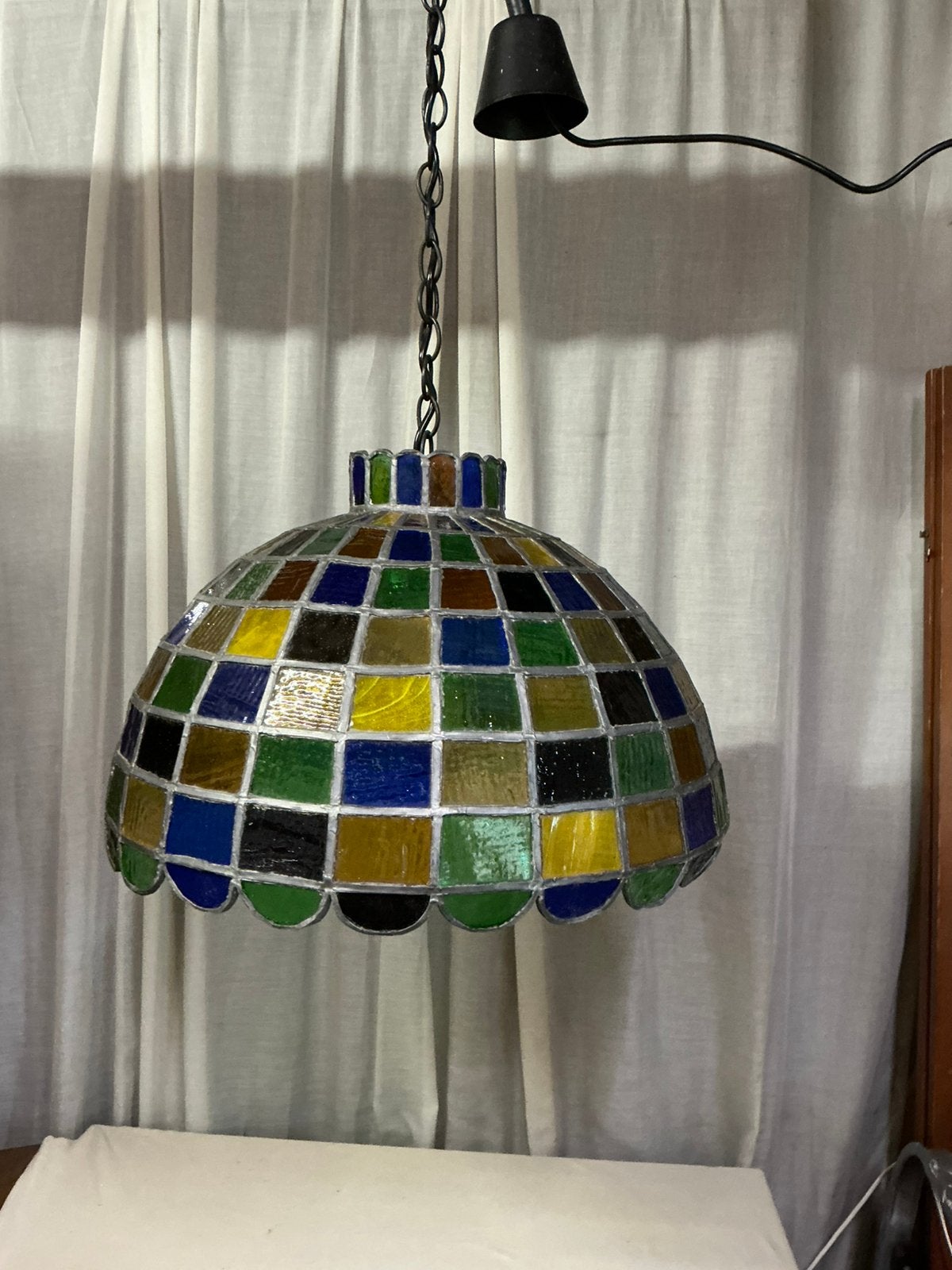 Schitterende  kleurrijke tiffany  hanglamp, Ophalen, Zo goed als nieuw