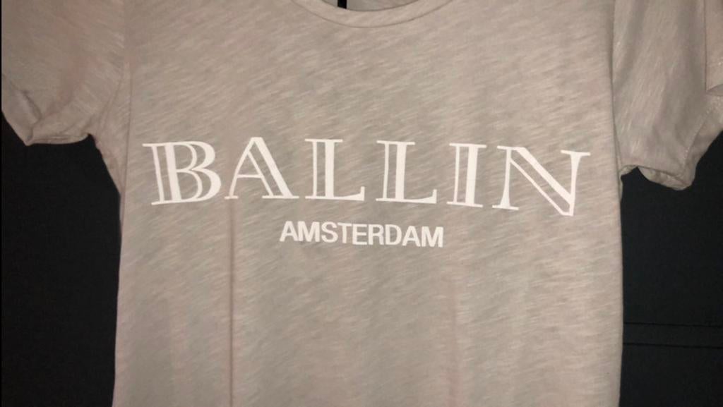 Ballin Amsterdam shirt grey pl maat xs, Nieuw, Ophalen of Verzenden, Korte mouw, Maat 34 (XS) of kleiner