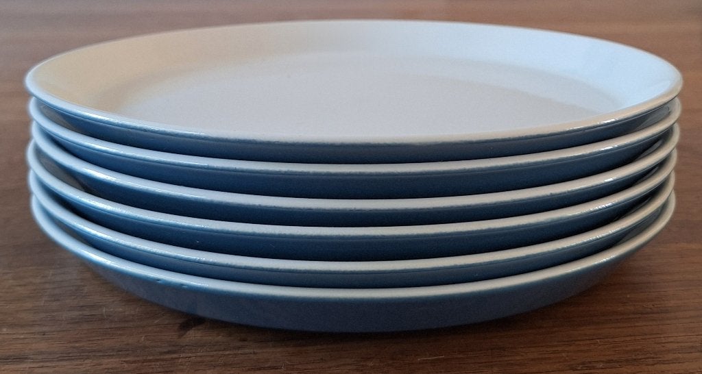 6x grote (diner)borden - Fris Edam - Jubilant - Koningsblauw, Antiek en Kunst, Ophalen