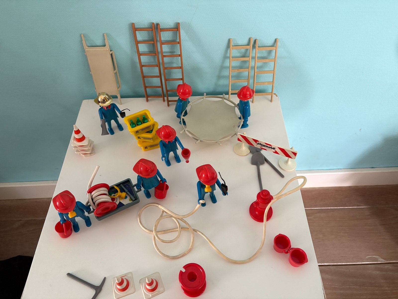 Playmobil brandweer set vintage, Kinderen en Baby's, Gebruikt, Complete set, Overige typen, Ophalen of Verzenden
