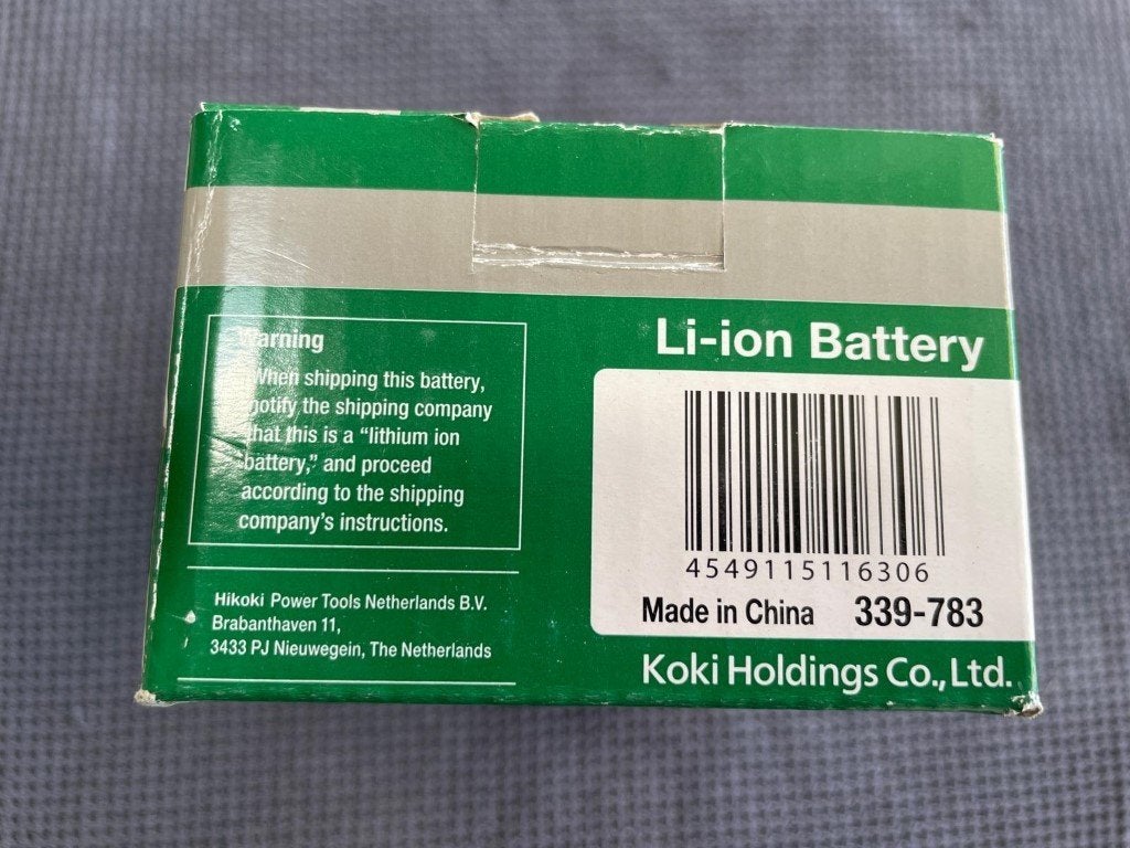 Hikoki LI-ION batterij artnr. 339-783, 18V 3.0 Ah BSL 1830 C, Nieuw, /, /, Hikoki