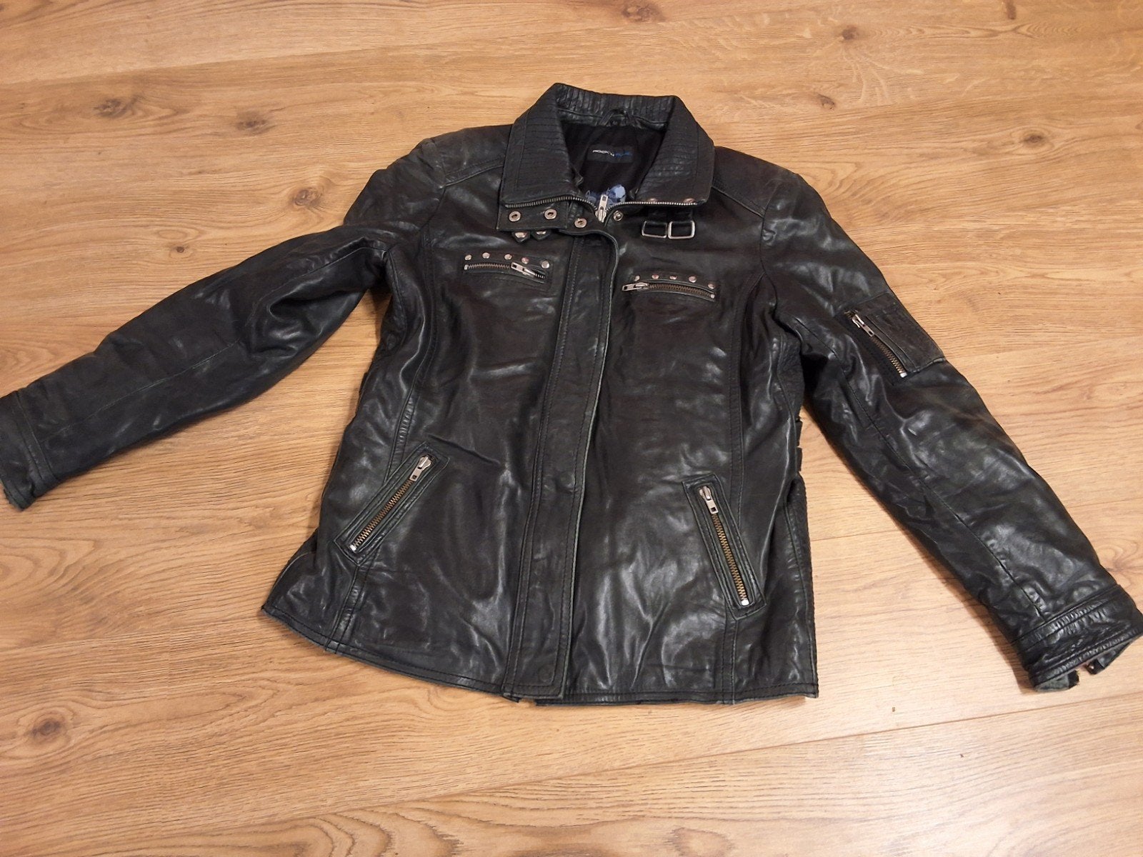 Zwart lederen Rock'n Blue jas maat 44, Kleding | Dames, Zwart, Maat 42/44 (L), Ophalen of Verzenden, Jasje