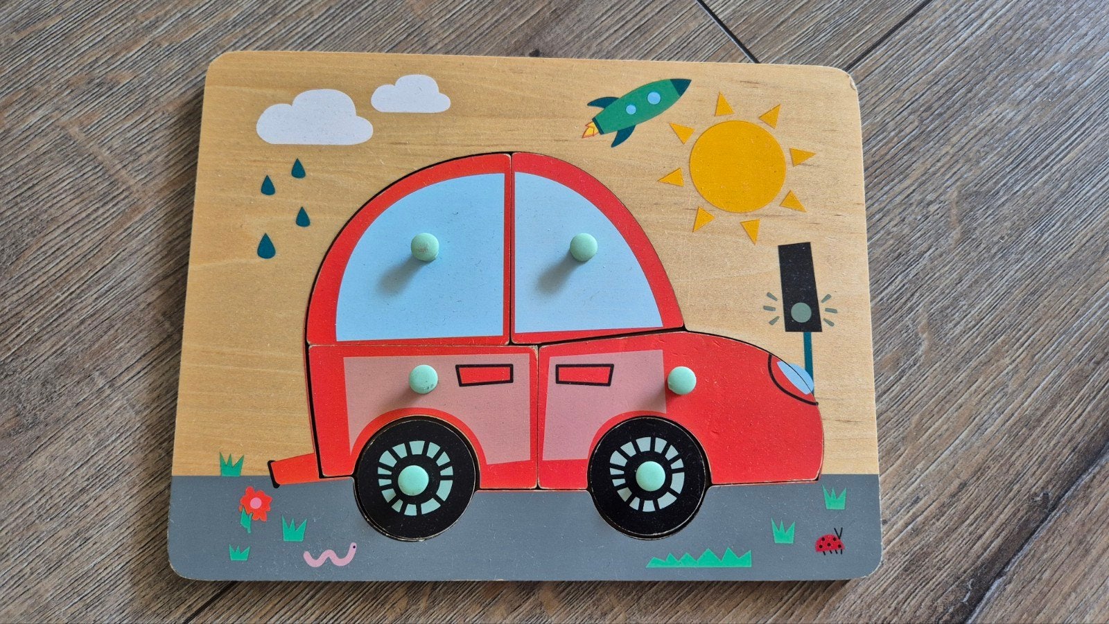 houten puzzel, Ophalen of Verzenden, Gebruikt, 2 tot 4 jaar