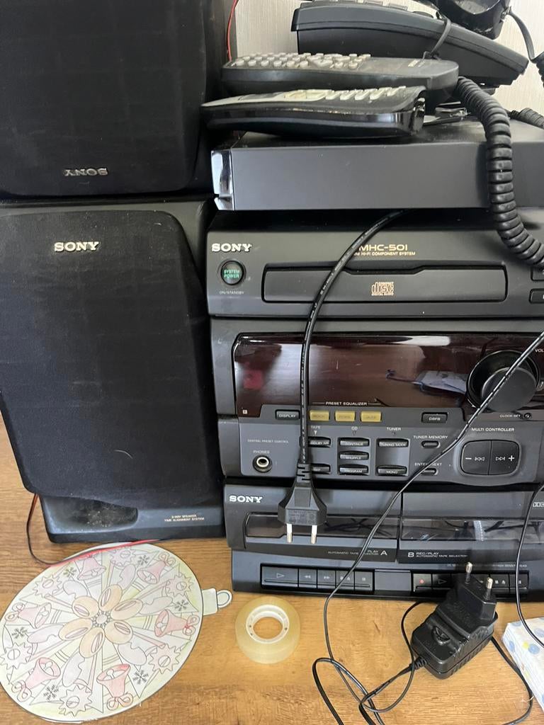 Vintage Sony stereo toren geheel compleet moet weg i.z.g.st, Audio, Tv en Foto, Stereo-sets, Ophalen of Verzenden, Zo goed als nieuw