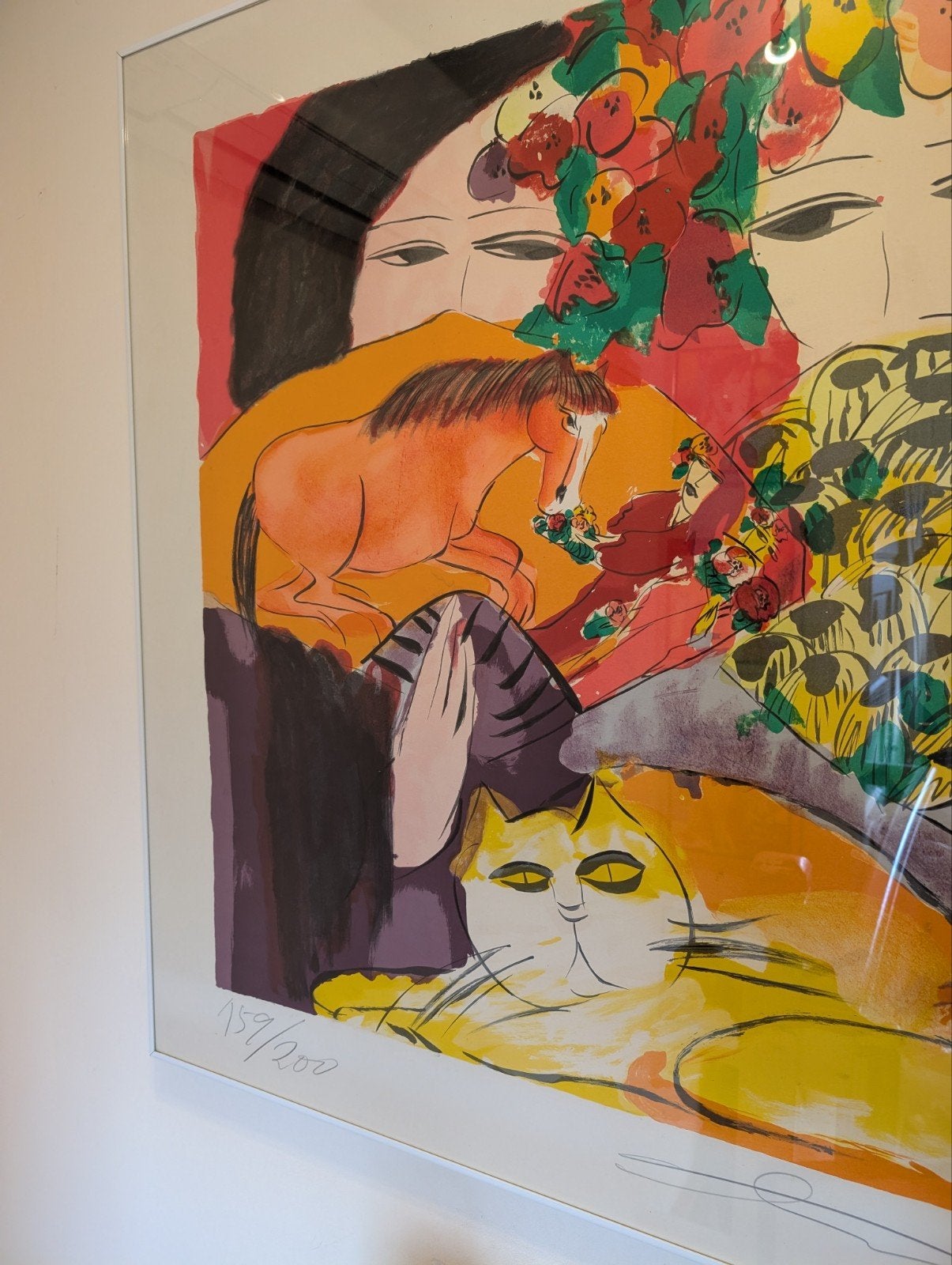 Walasse Ting Zeefdruk - Kleurrijk en Expressief, 1950 - 1999, Ophalen of Verzenden, Flora en Fauna, Zeefdruk