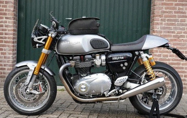 Mooie en overcomplete TRIUMPH THRUXTON 1200 R - weinig km's!, 2 cilinders, Motorrijbewijs A, Gebruikt, Particulier