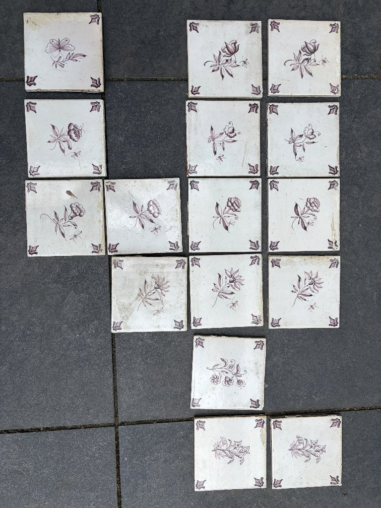 antieke handgeschilderde muurtegels, Ophalen