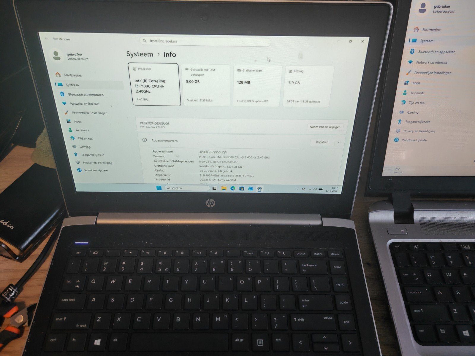 Te koop partij HP laptop,s (7 stuks ), Gebruikt, Met videokaart, 2 tot 3 Ghz, 8 GB