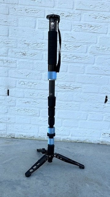 Sirui P-224S Carbon Monopod met Mini Statief, Ophalen, Zo goed als nieuw