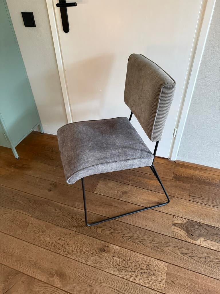 Pronto eetkamerstoel  - als nieuw - rib & denim stof, Huis en Inrichting, Stoelen, Ophalen of Verzenden, Zo goed als nieuw, Eén