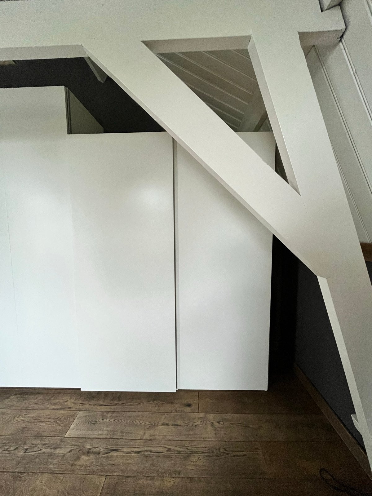 Witte kledingkast met schuifdeuren en lades, Ophalen, Gebruikt, 150 tot 200 cm, Met lade(s)