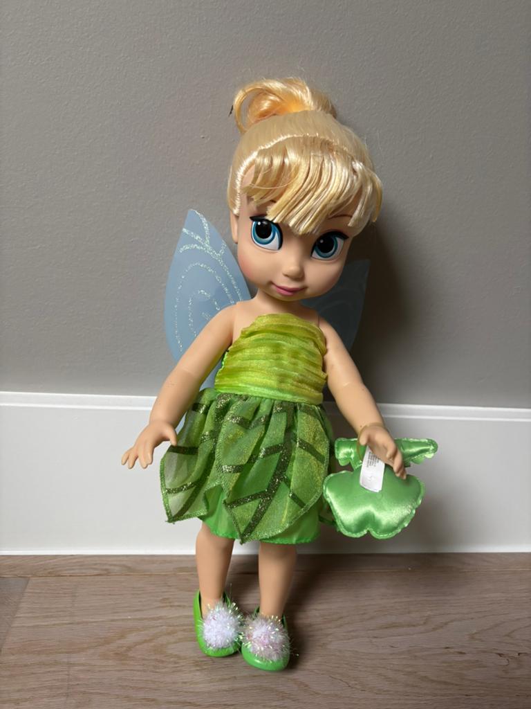 Disneyland Parijs Tinkerbell pop met vleugels, Ophalen of Verzenden, Zo goed als nieuw, Overige typen