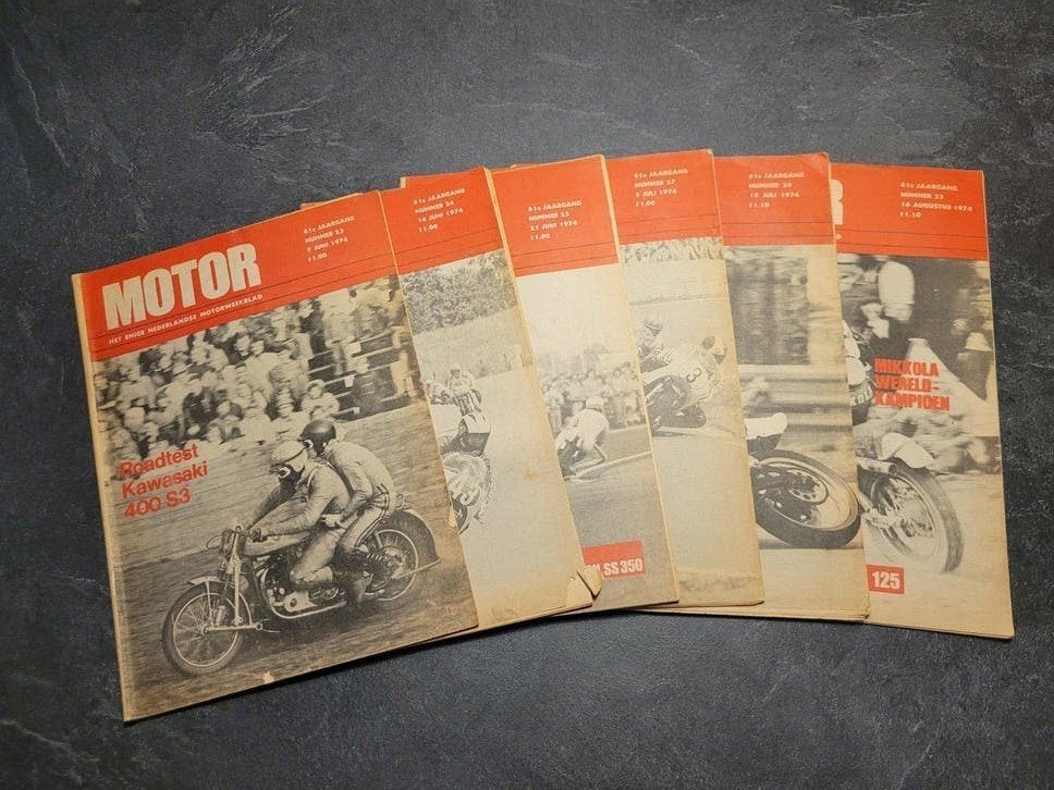 Motorweekblad - 6 nummers uit 1974, Ophalen of Verzenden, Gelezen, Sport en Vrije tijd