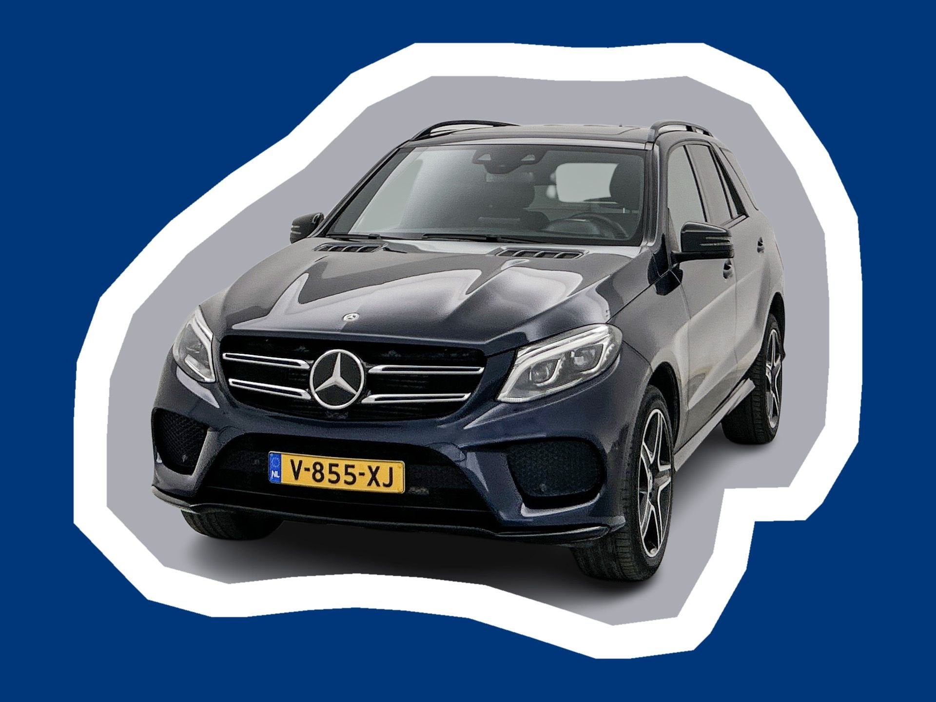 Mercedes-Benz GLE 350 D 4MATIC AMG Line Grijs kenteken Pano, Auto's, Gebruikt, Blauw, GLE, 2987 cc