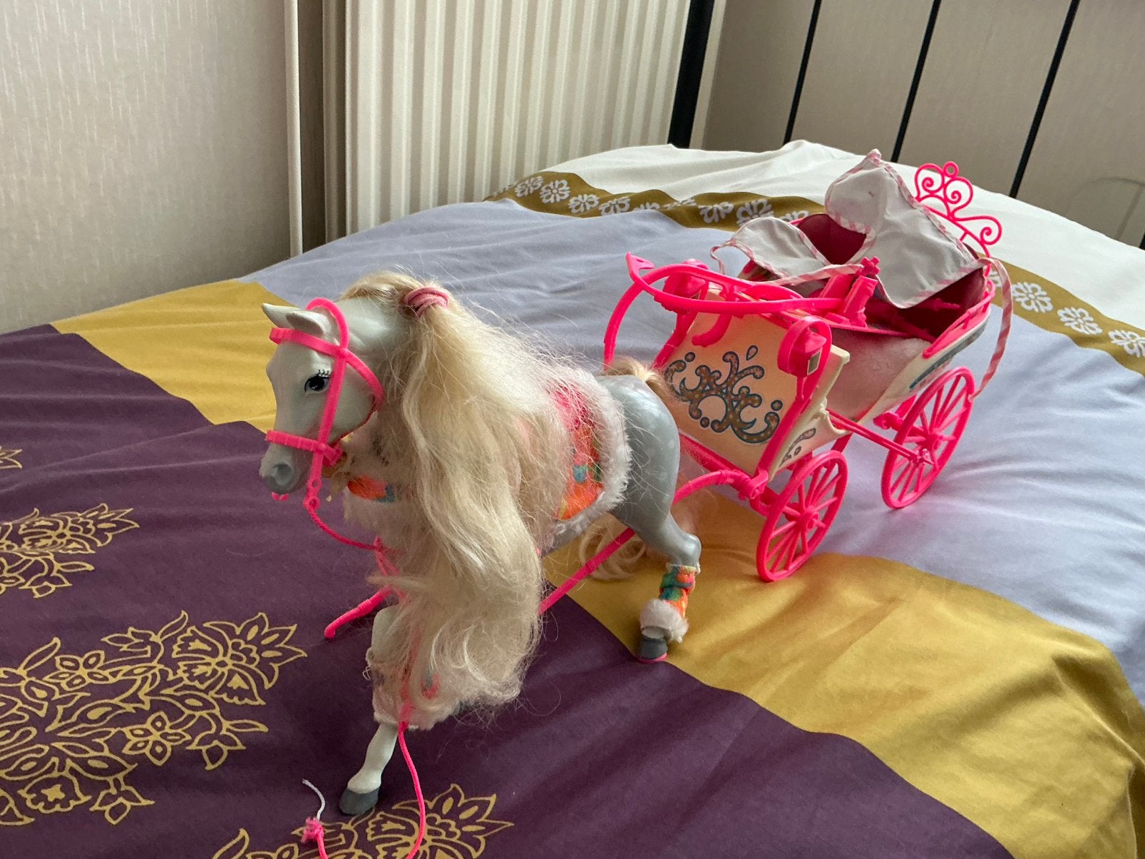 Barbie paard en wagen, Ophalen, Gebruikt