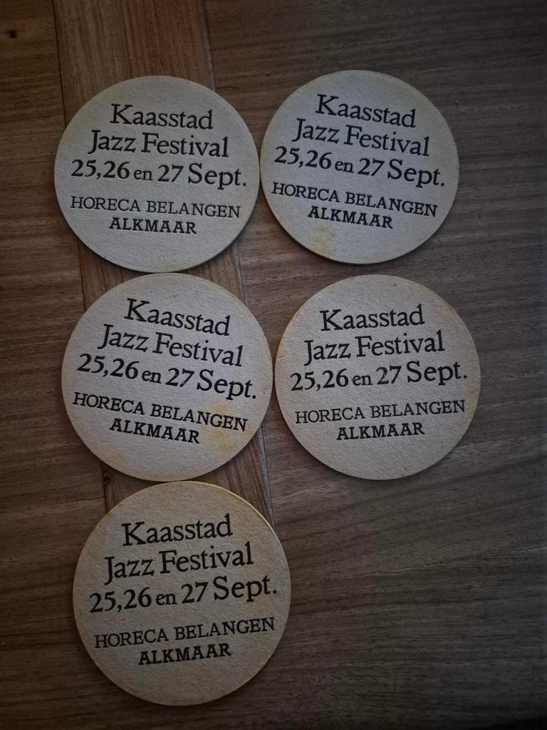 5x Heineken bierviltjes Alkmaar kaasstad jazz, Ophalen of Verzenden