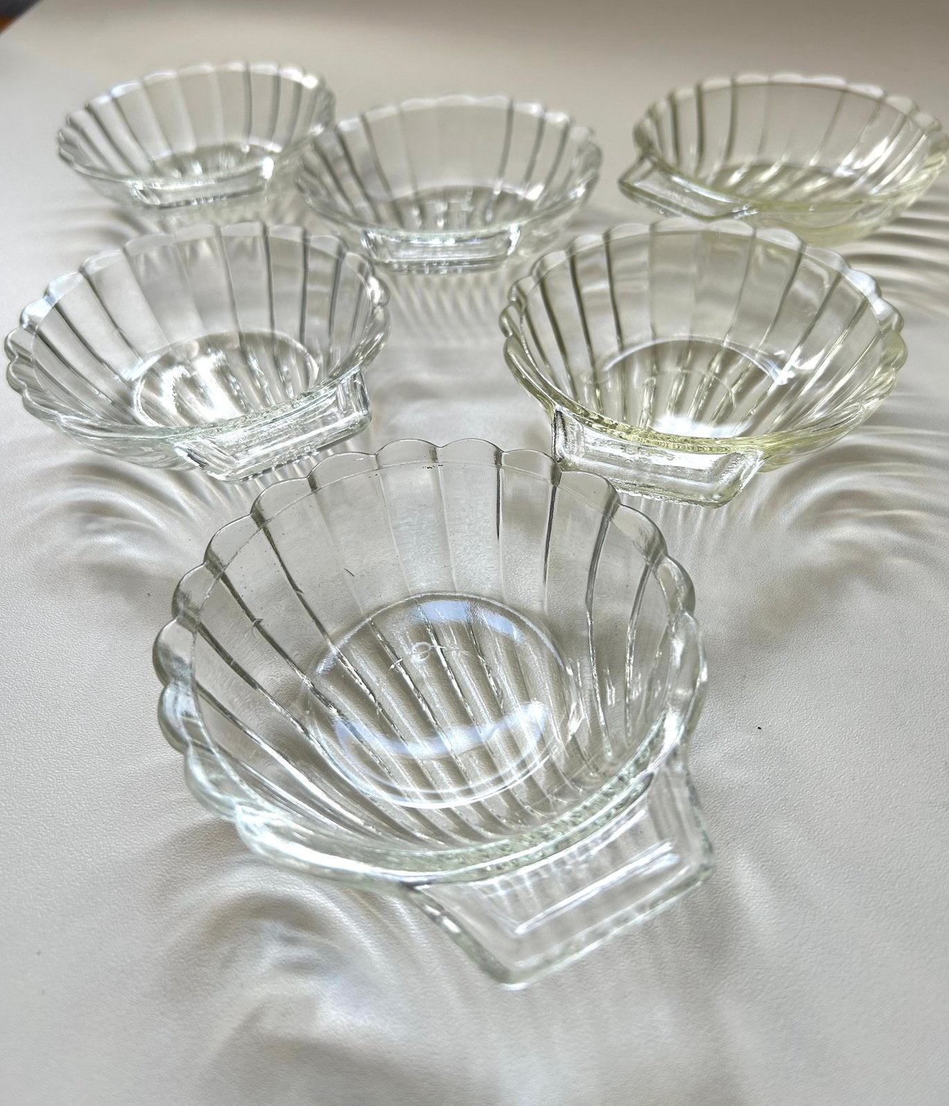 Vintage Pyrex schelp schaaltjes, Ophalen of Verzenden, Overige stijlen, Glas, Schaal of Schalen