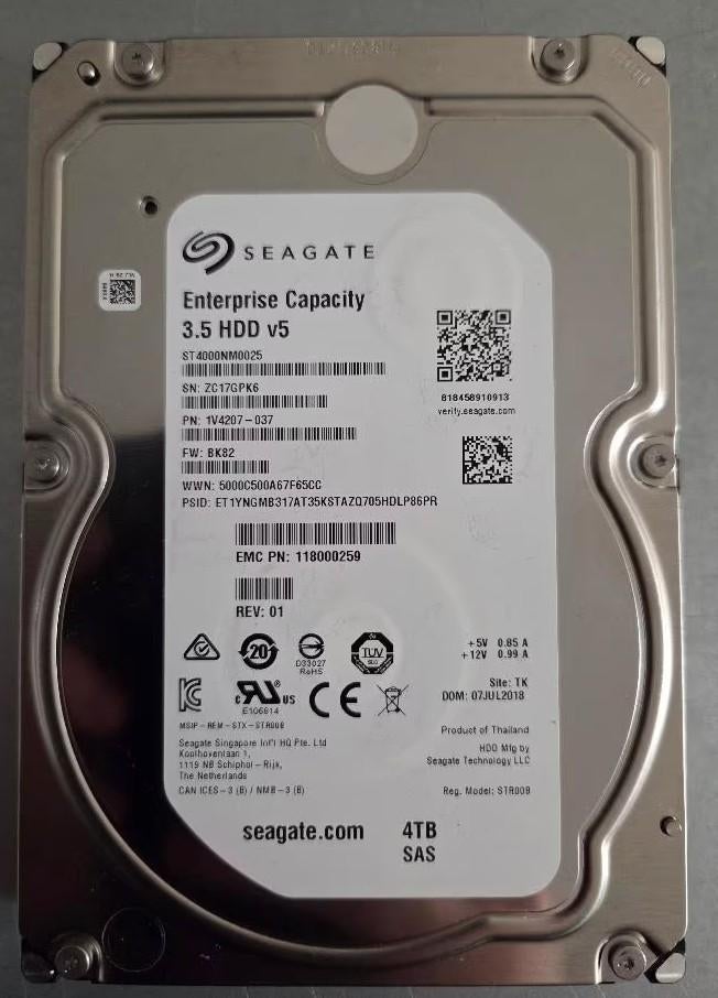 4TB seagate SAS Hard Drive(HDD) 3.5", Computers en Software, Harde schijven, SAS, Server, HDD, Ophalen of Verzenden