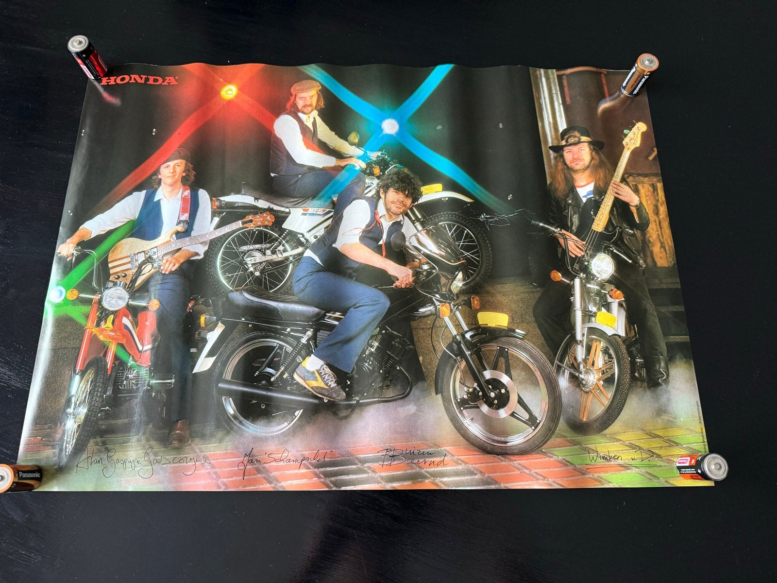 Vintage Honda Motorfiets Poster - met Normaal dubbelzijdig, Verzamelen, Posters, Ophalen, Gebruikt, Rechthoekig Liggend, A1 t/m A3