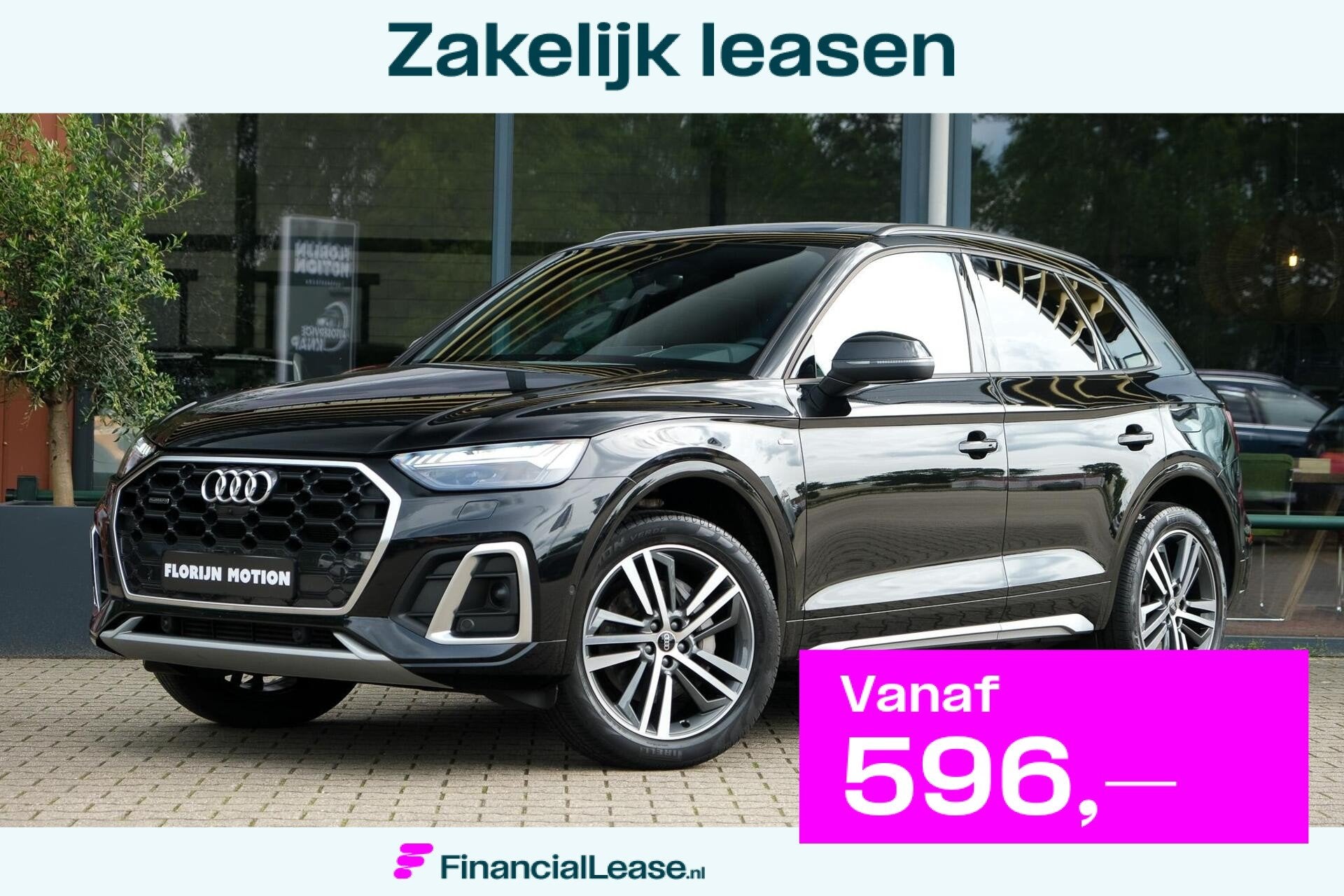 Audi Q5 55 TFSI e S edition | Panoramadak | Massage |Adaptie, Automaat, Gebruikt, 4 cilinders, Leder en Stof