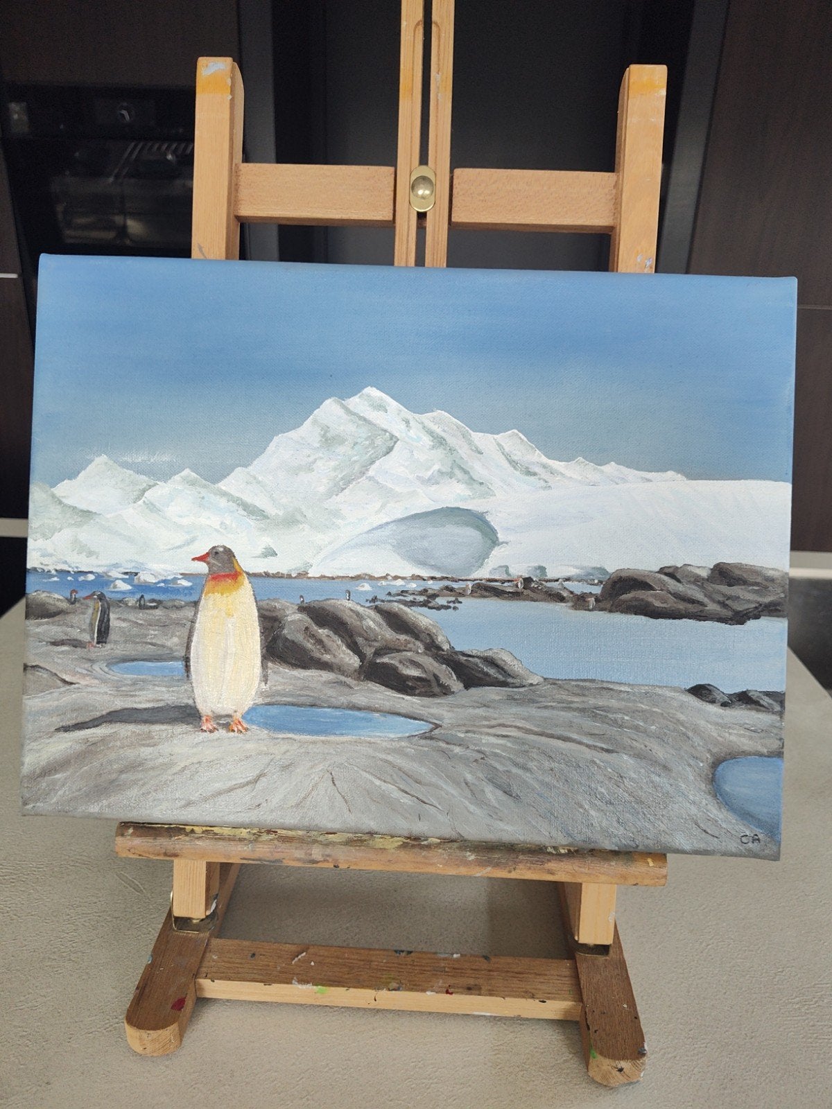 olieverf schilderij, Antiek en Kunst, Doek, Realistisch, Ophalen of Verzenden, Olieverf