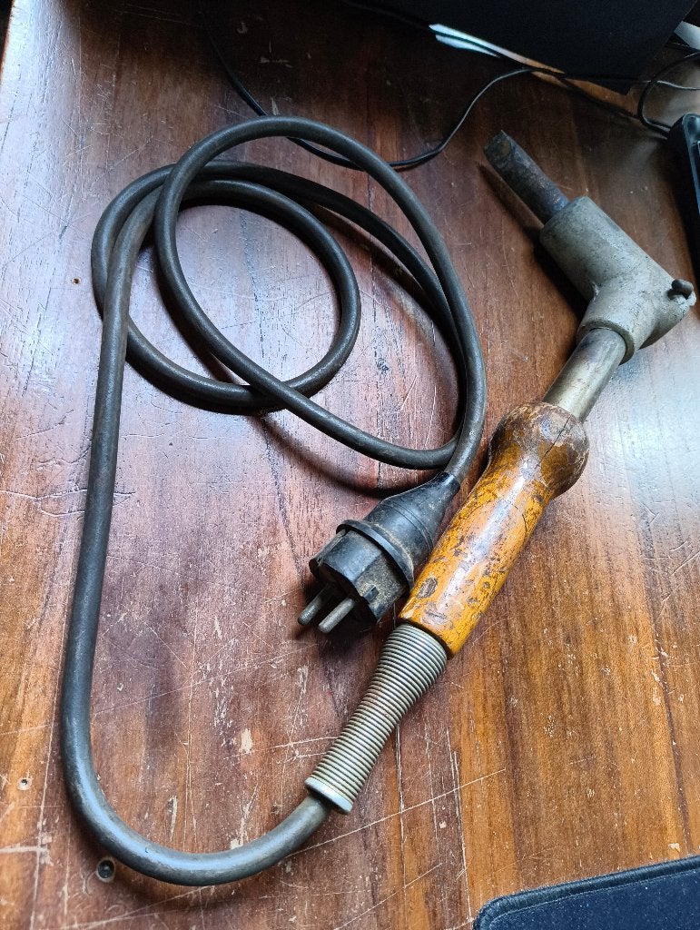 Vintage hamerhoofd soldeer iron 1940/1960, Antiek en Kunst, Ophalen of Verzenden
