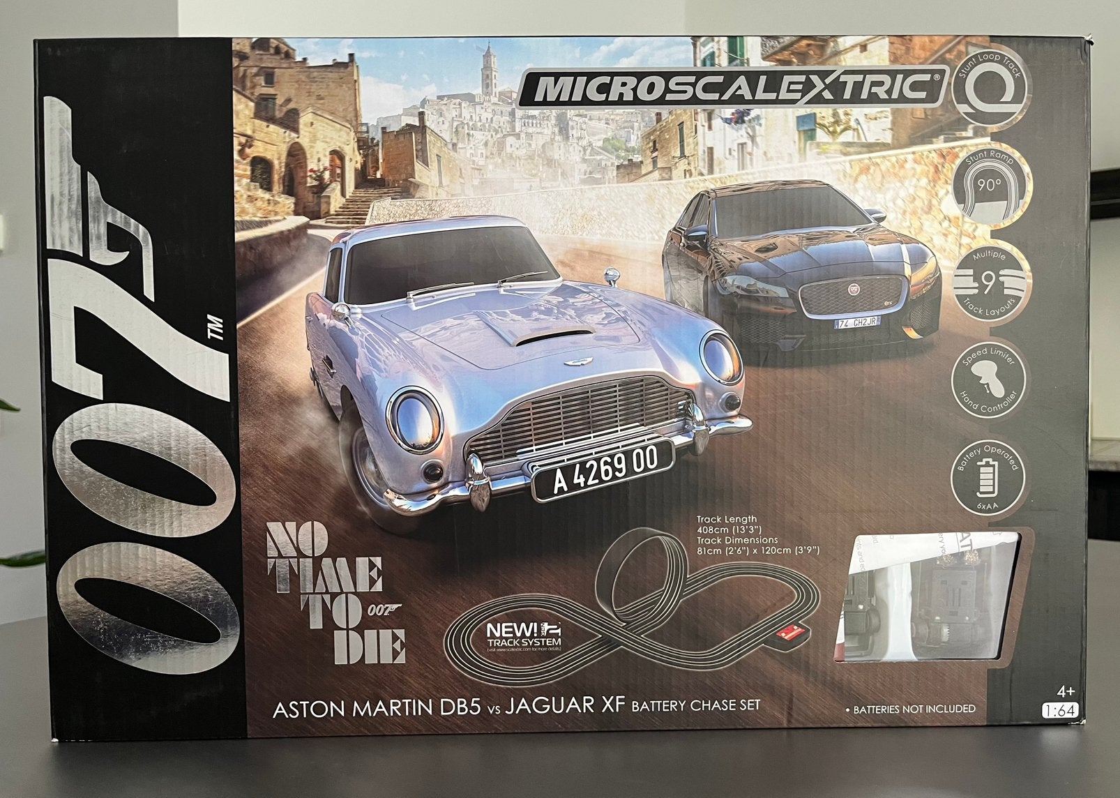 Microscalextric 007 racebaan, Met looping, Elektrisch, Ophalen, Overige merken