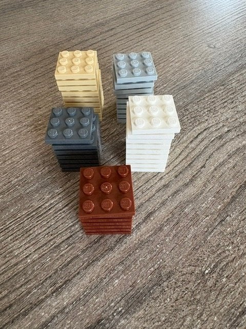lego grondplaatjes 3x3 in 5 kleuren, Ophalen of Verzenden, Nieuw, Grondplaat, Lego