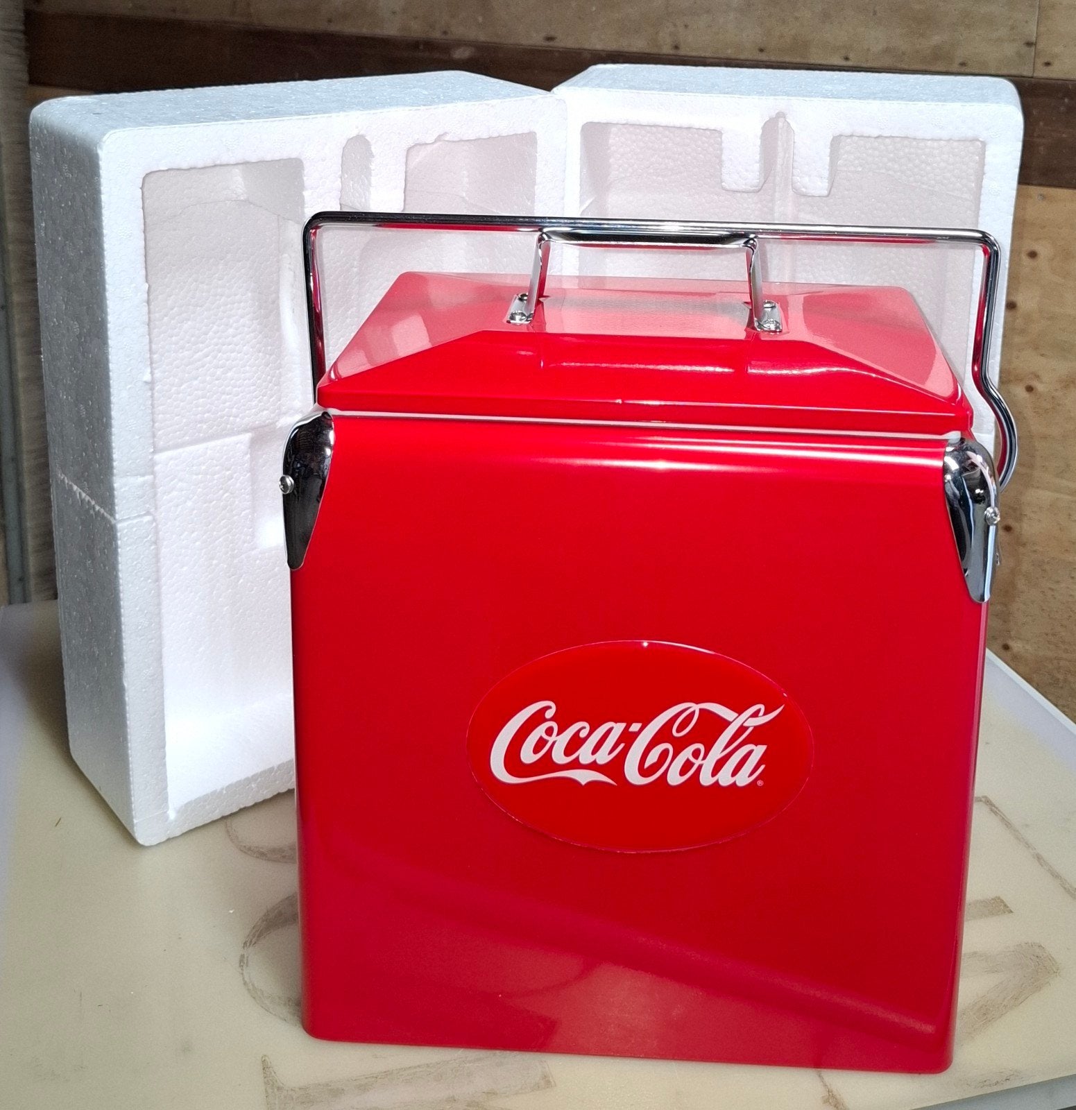 rode coca cola retro cooler box, Ophalen of Verzenden, Huis en Inrichting