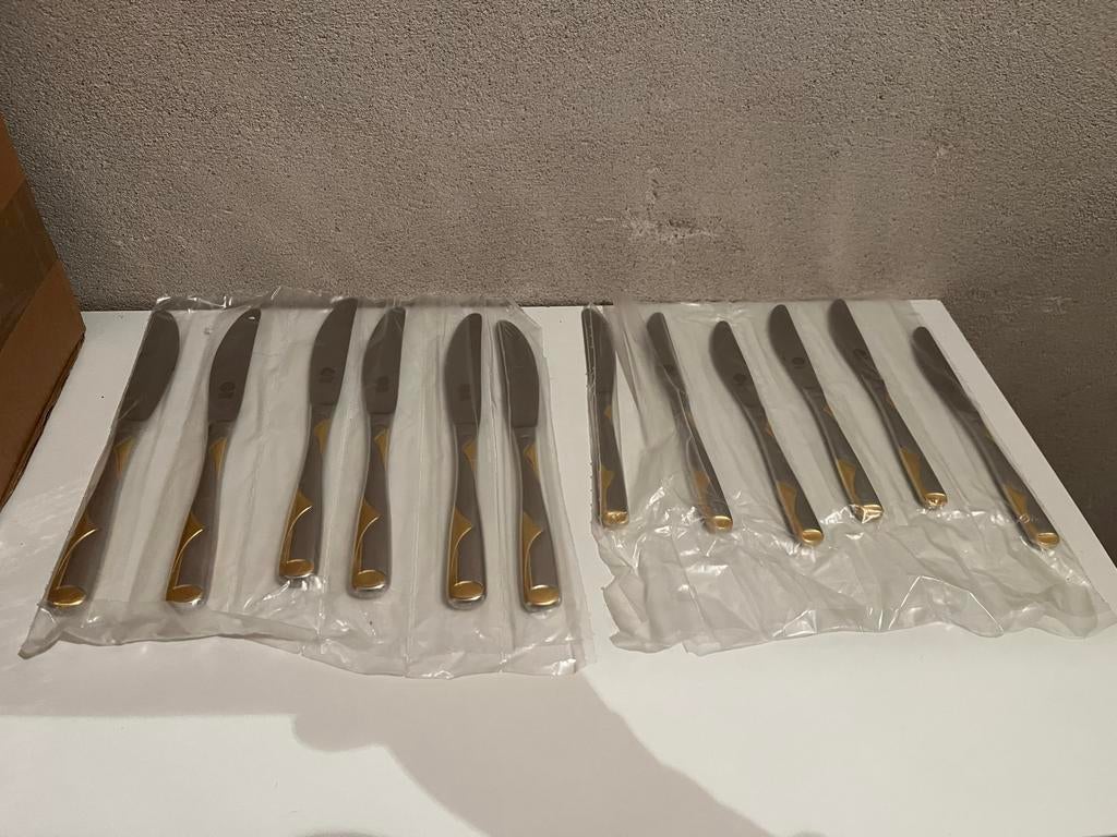 Roestvrijstalen bestekset voor 12 personen, Antiek en Kunst, Ophalen of Verzenden