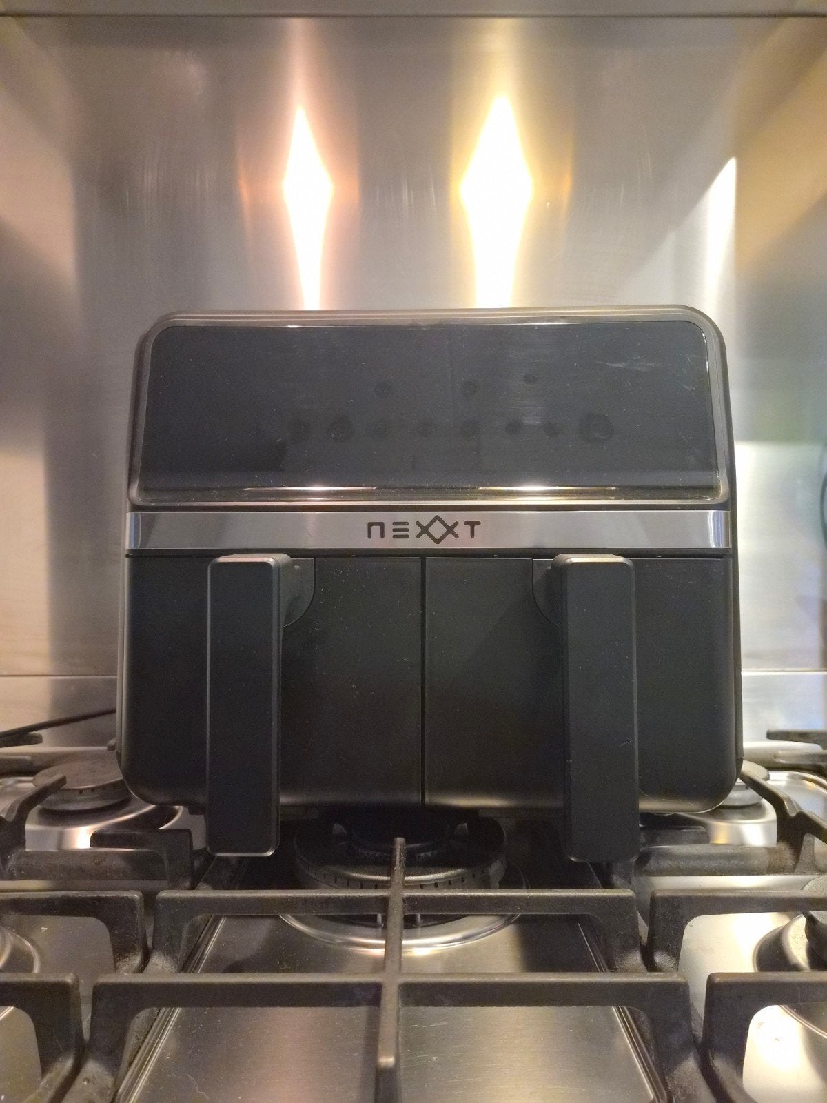 Nexxt Airfryer Dual Basket (8L) met touchscreen, Ophalen, Zo goed als nieuw, Airfryer XL, 1500 gram of meer