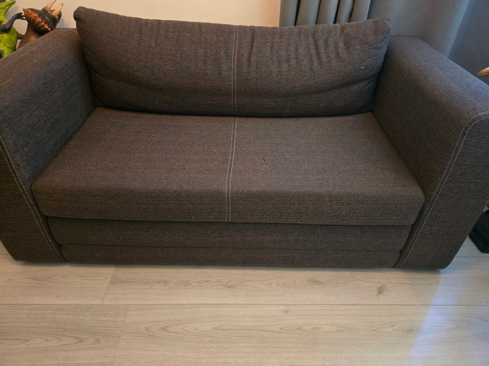 Compacte slaapbank 150 x 60 x 70 uitgeklapt, Ophalen, Grijs, Overige maten