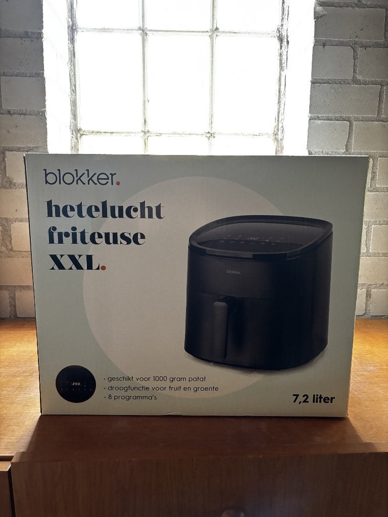 Blokker XXL Airfryer 7,2L – 1800W – 8 Programma's, Ophalen of Verzenden, Nieuw, Airfryer XXL, 1000 t/m 1499 gram