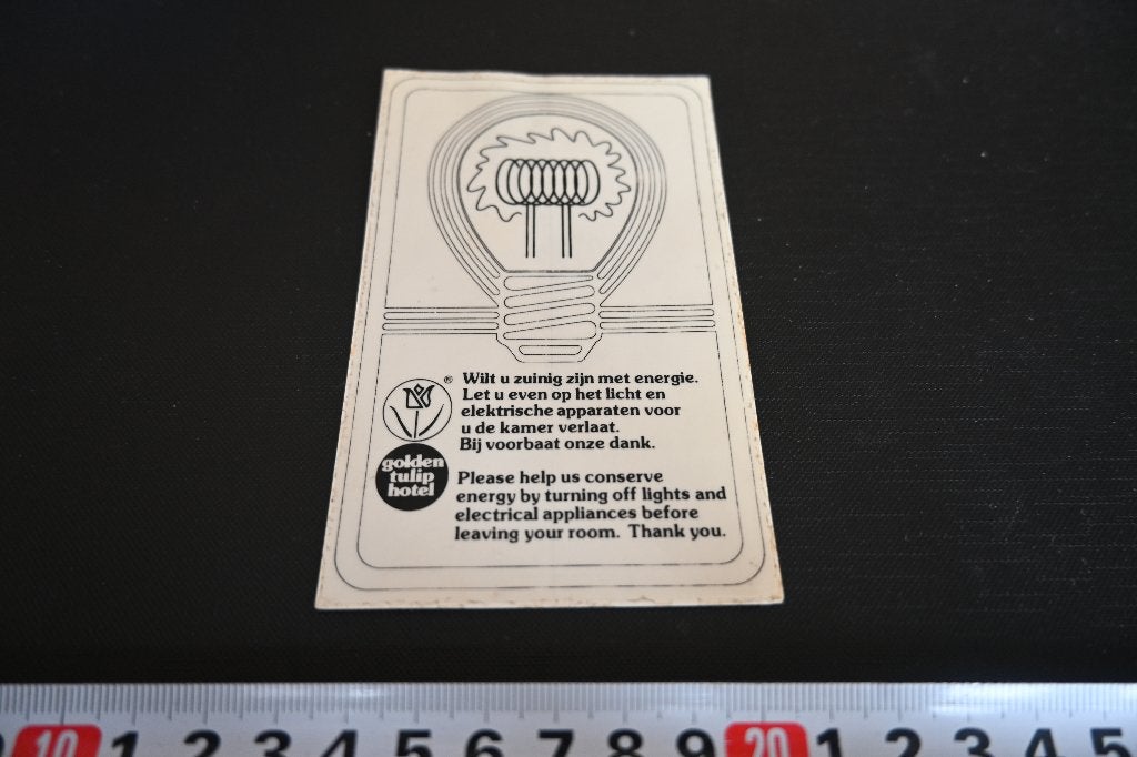 sticker Golden Tulip Hotel Zuinig met energie, Ophalen of Verzenden, Zo goed als nieuw