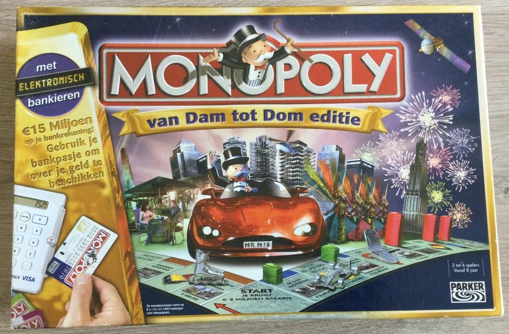 Monopoly Spel Van Dam tot Dom, Hobby en Vrije tijd, Gezelschapsspellen | Bordspellen, Vijf spelers of meer, Ophalen of Verzenden